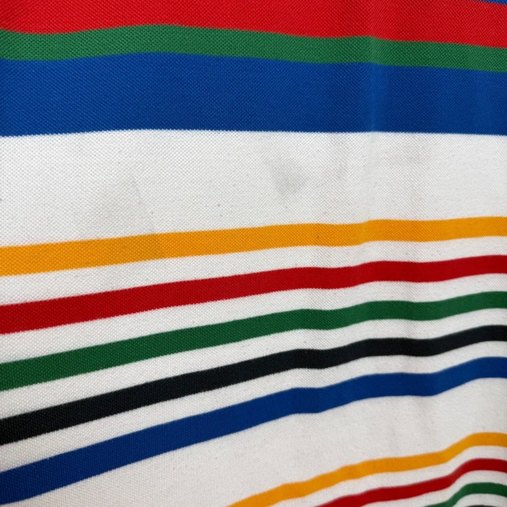 Ralph‎ Lauren Polo Multicolor Striped Rugby Shirt Oversized Blue Mens XL 90s Y2K